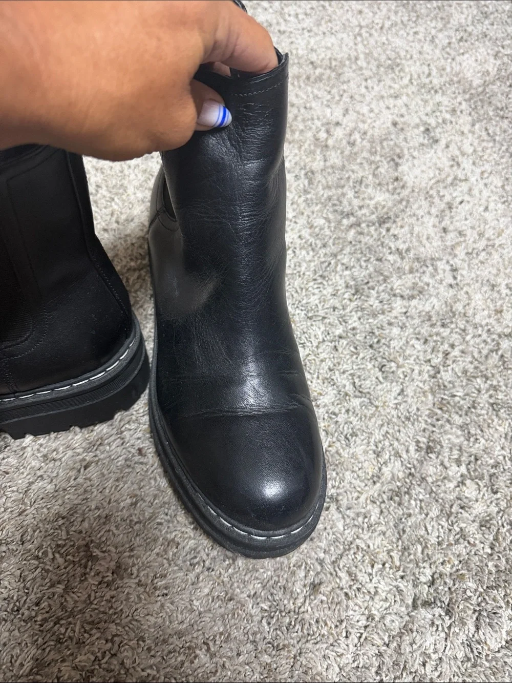 Marc Fisher LTD padima black leather Chelsea Boots - Women's size 7.5